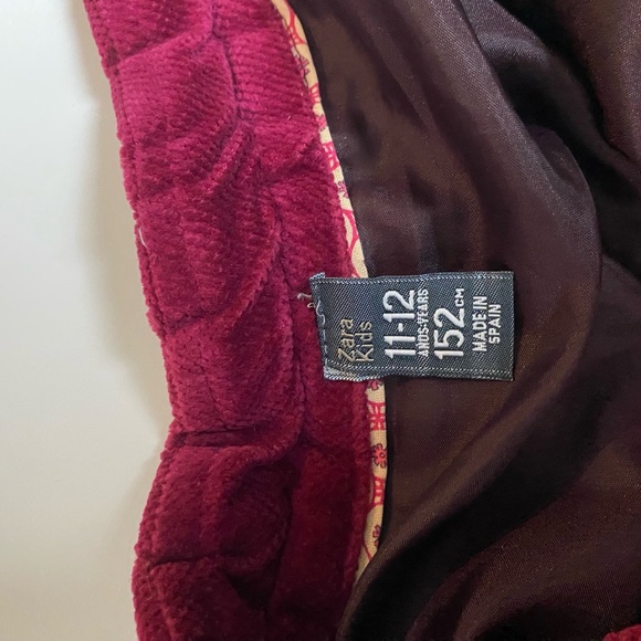 RASPBERRY VELVET SKATER SKIRT - Picture 7 of 8